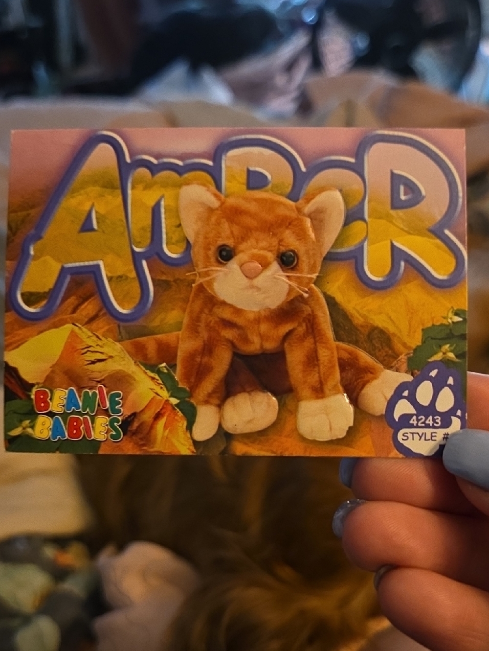 Ty Amber Beanie Babies Collectible Trading Card